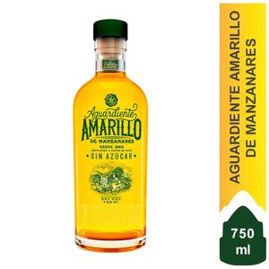 Aguardiente El Pionero Amarillo 24° sin Azúcar 750 Ml