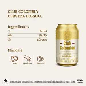 Cerveza Club Colombia Dorada en Lata 330 ML X6 Unds