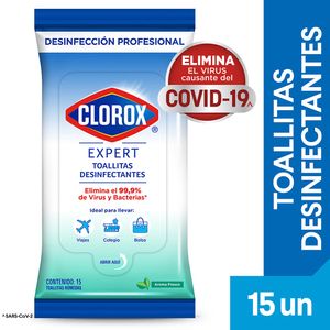 Toallitas Desinfectantes Clorox Expert Fresco Flowpack X15 Unds