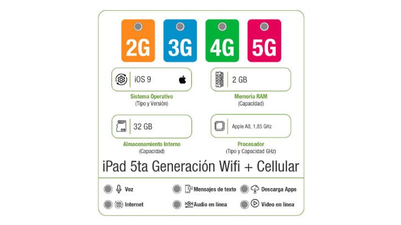 Ipad 5ta Generación Wifi 32 Gb Color Gris Reacondicionado