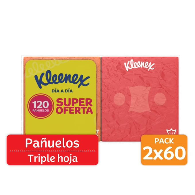 Kleenex Día a Día Pañuelos Triple Hoja - Caja de 50 unidades