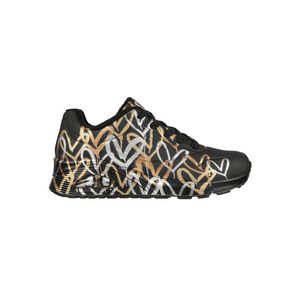 Tenis Skechers Uno Metallic Love Color Negro