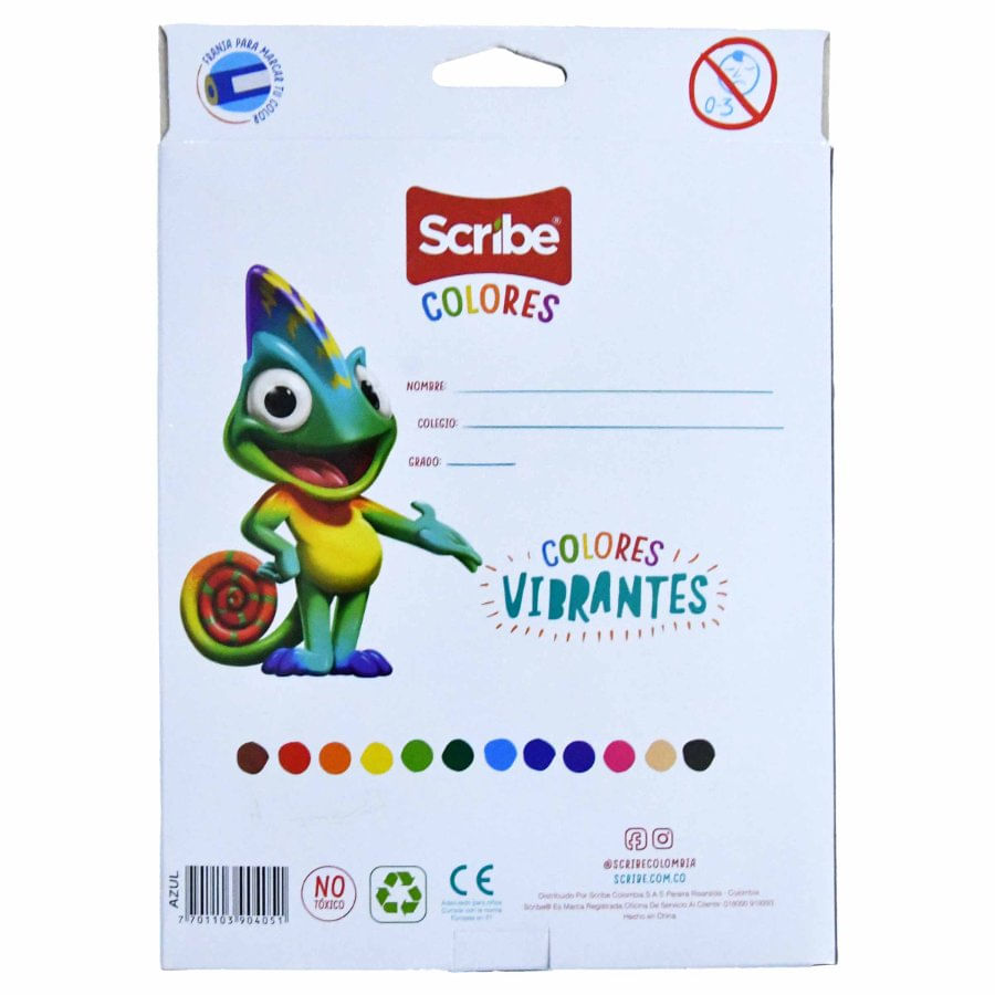 COLOR SCRIBE UNIPUNTA JUMBO 12 PZS - Olímpica