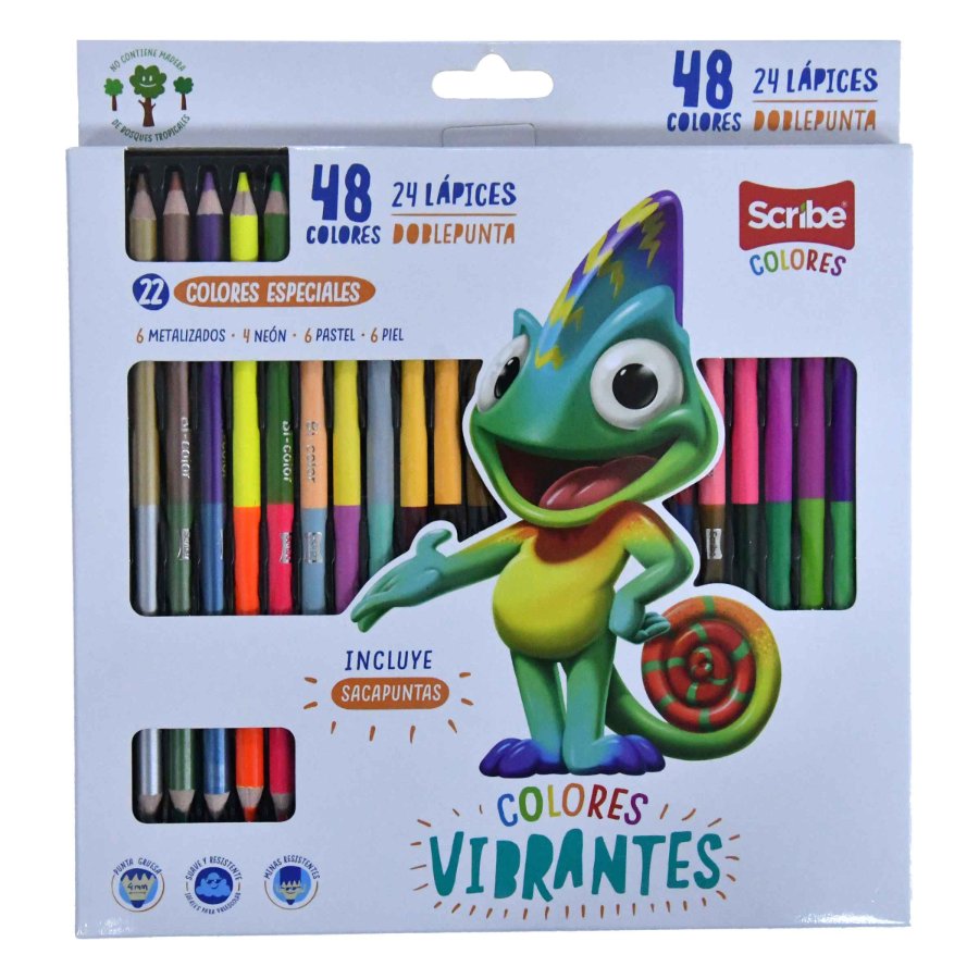COLOR SCRIBE DOB PUNTA RED 24 PZS - Olímpica