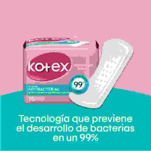 Protector Diarios Kotex Antibacterial X15 Unds