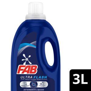Detergente Líquido Fab Ultra flash 3000 Ml