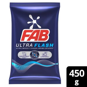 Detergente Polvo Fab Ultra flash 450 G