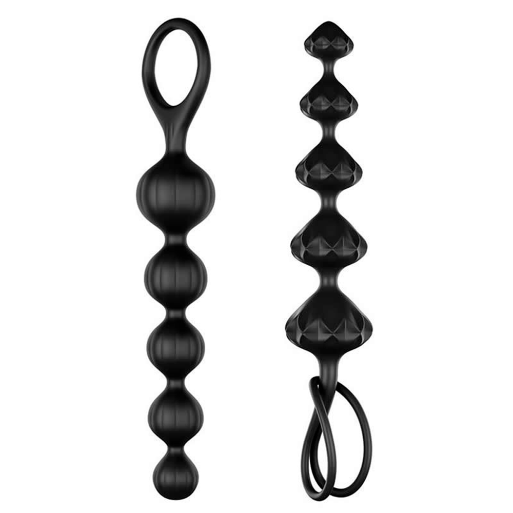 Satisfyer Love Beads Set De Plugs Anales Negro Olímpica 