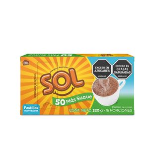 CHOC SOL COCOA 50% MENOS AZUC 320 g