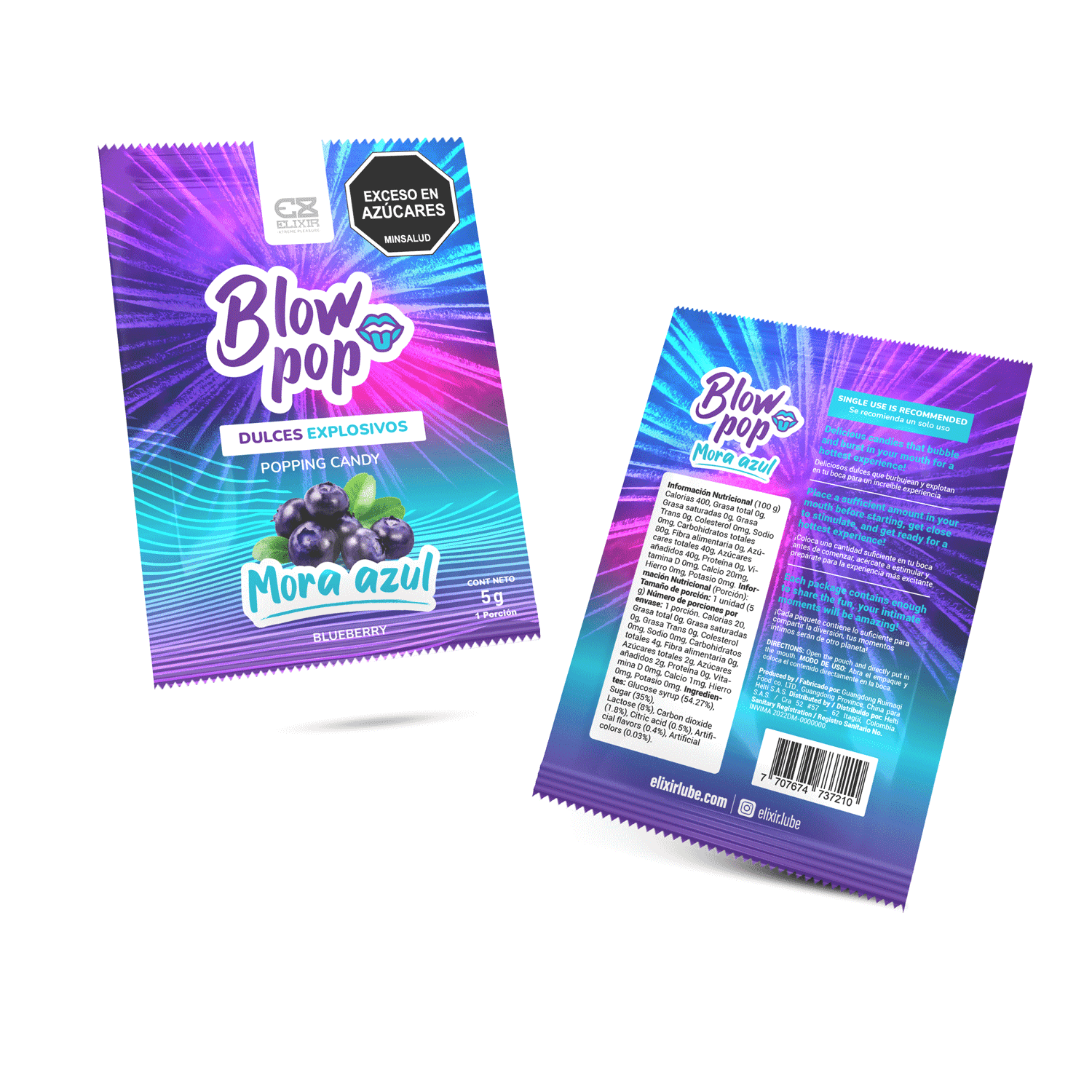 Descubre Blow Pop Elixir Mora Azul 5gr - Sabor Único - Olímpica