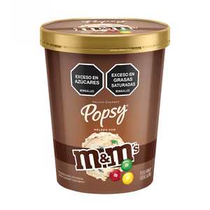 Helado Popsy M&M Gourmet 600 G