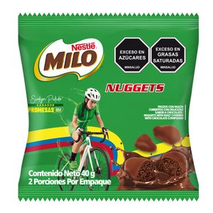 MILO® NUGGETS trozos con malta cubiertos sabor chocolate x 40g