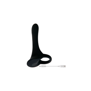 Anillo vibrador para el pene armadura negra zero tolerance