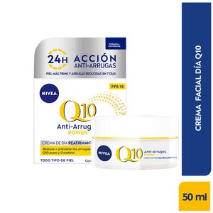 Crema Facial Nivea Reafirmante Q10 Tratamiento Antiarrugas de Día Fps 30 50 Ml