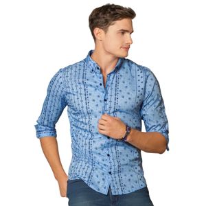 Camisa Hombre Azul Mp 96021