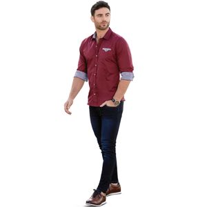 Camisa Hombre Chocolate Mp 87620
