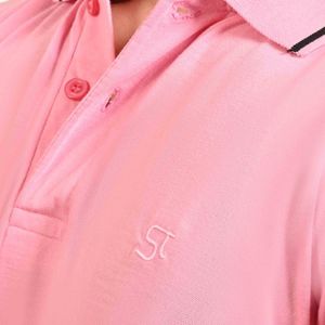 Camiseta Polo Style Hombre Rosado St-283643