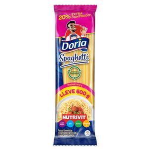 Pasta Doria Espagueti Clasico 600 G