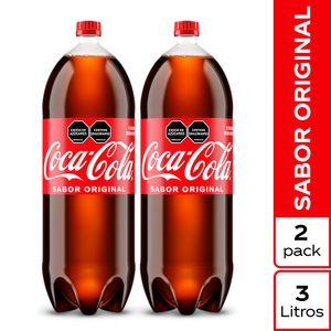 Gaseosa Coca Cola Original 3 Lt X2 Unds