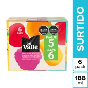 Jugo Del Valle Frutal Surtido 188 Ml X6 Unds