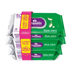 Pañitos Húmedos Pequeñín Aloe Vera Promoción x 250 und