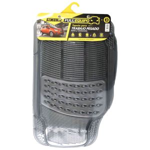 Juego de Tapete Simoniz Pvc Universal Full Equipo 3 Piezas Gris Cristal