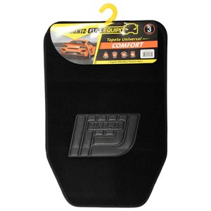 Juego de Tapete Simoniz Alfombra Universal Comfort Full Equipo 3 Piezas Negro