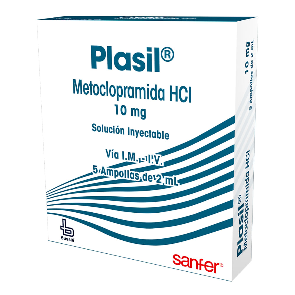 PLASIL 10MG/2ML SOLUCIÓN INYECTABLE CAJA X 5 AMPOLLAS