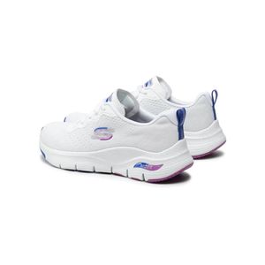 Tenis Skechers Arch Fit Infinity Cool Color Blanco Azul Rosa