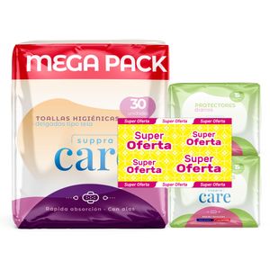 Toalla Higiénica Suppra Care X30 Unds + Protector Diario X30 Unds