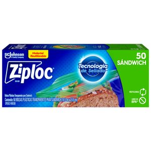 Bolsa Ziploc Reutilizable para Sandwich X50 Unds