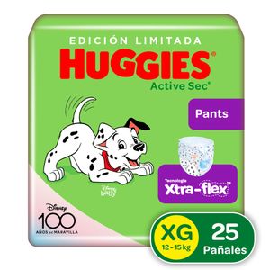 Pañal Huggies Active Sec Pants Etapa 4 XG X25 Unds