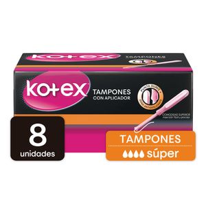Tampón Kotex con Aplicador X8 Unds