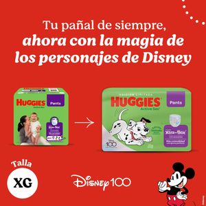 Pañal Huggies Active Sec Pants Etapa 4 XG X25 Unds