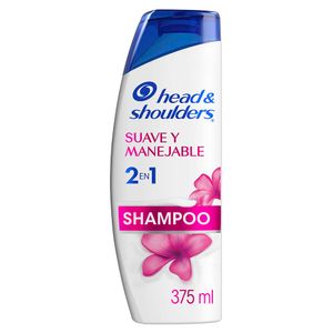 Shampoo Head & Shoulders 2 en 1 Suave y Manejable 375 Ml