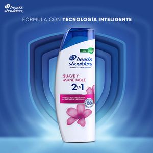 Shampoo Head & Shoulders 2 en 1 Suave y Manejable 180 Ml