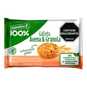 Galleta Colombina Avena y Granola 180 G