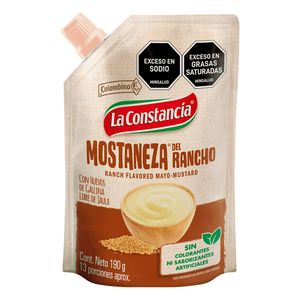 Salsa La Constancia Mostaneza Rancho 190 G