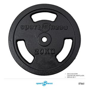 Disco Estandar Premium En Acero 1" Kg Ha-61007 Sportfitness