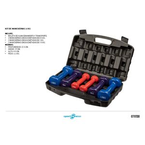 Kit De Mancuernas 6Kg Db2067 Sportfitness Negro