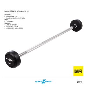 Barra De Peso Sellada Lb Bbl-003 Sportfitness