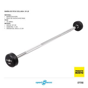 Barra De Peso Sellada Lb Bbl-003 Sportfitness