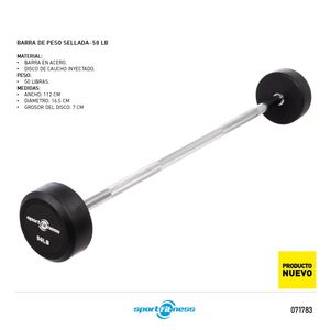 Barra De Peso Sellada Lb Bbl-003 Sportfitness