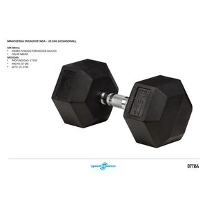 Mancuerna Encauchetada Kg (Hexagonal) Db-R-301 Sportfitness