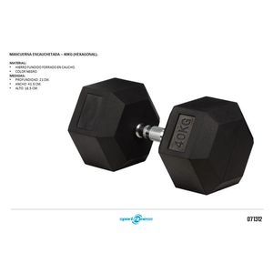 Mancuerna Encauchetada Kg (Hexagonal) Db-R-301 Sportfitness