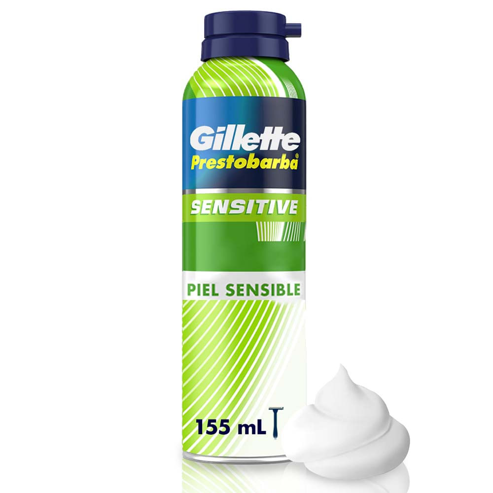 Espuma de Afeitar Gillette Sensitive 155 Ml ESPUMA DE AFEITAR PRESTOBARBA 3 FOAMY SENSITIVE 150 G