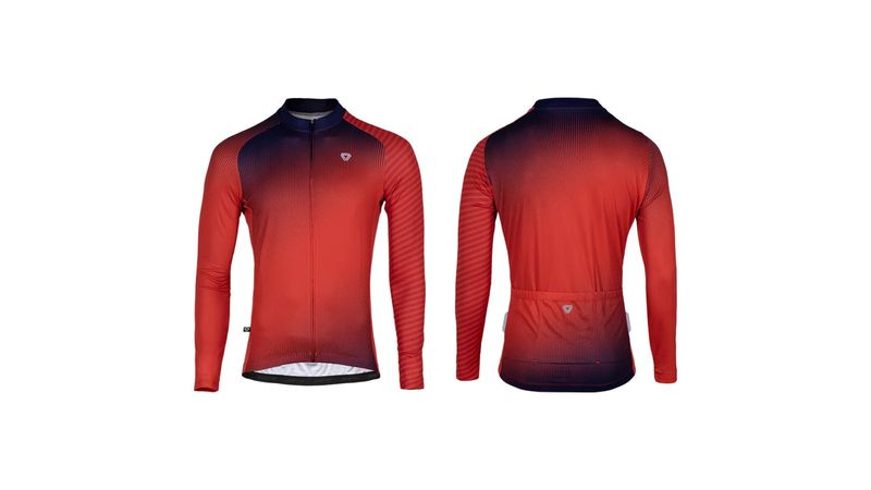 Jersey Ciclismo GW Alta Visivilidad M L Hombre Rojo Olimpica