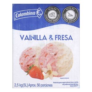 Helado Colombina Vainilla & Fresa 2500 G