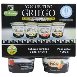 Yogurt Colanta Griego Surtido 125 G X8 Unds