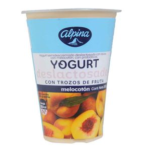 Yogurt Alpina Melocotón Deslactosado 200 G